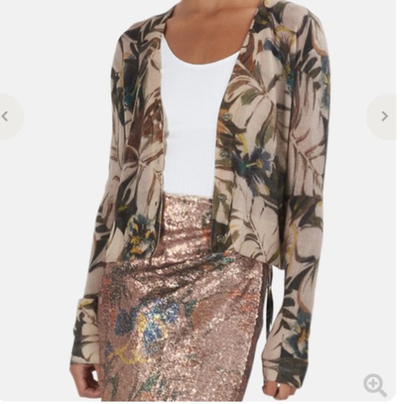 LE SUPERBE PARADISE FLORAL CROPPED CARDIGAN - Picture 4 of 10